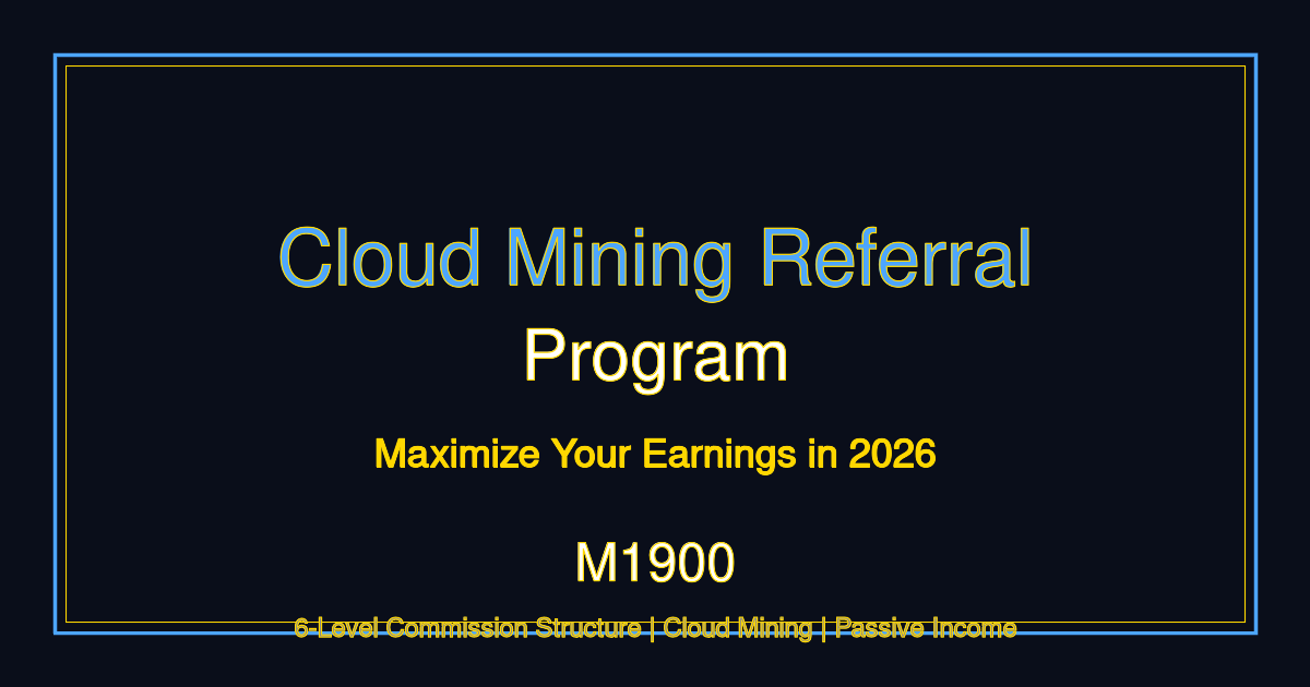 Cloud Mining Referral Program - Maximize Your Earnings 2026